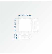Unterbau-Bausatz für Modelleisenbahn 25x25 cm
