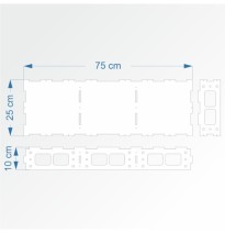Unterbau-Bausatz für Modelleisenbahn 25x75 cm