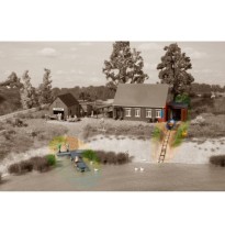 H0 Bootshaus mit Slipanlage