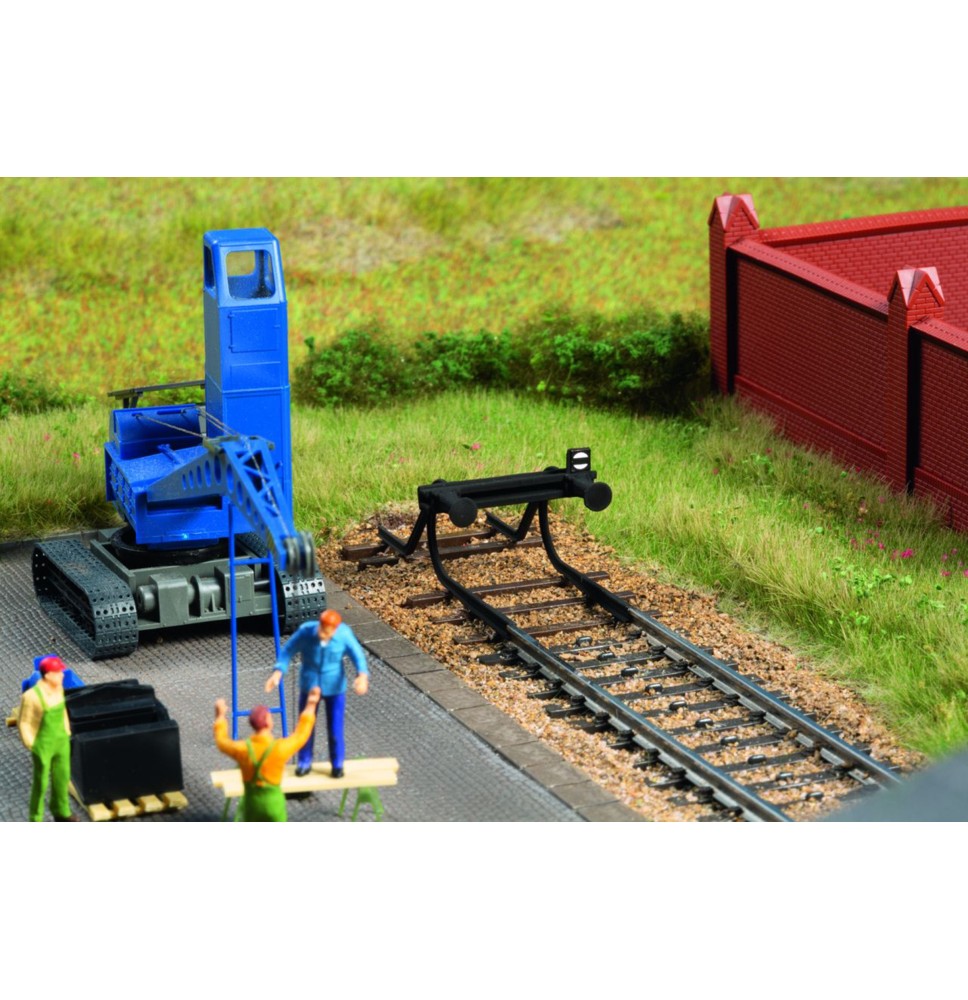 H0 Prellbock geschwungen