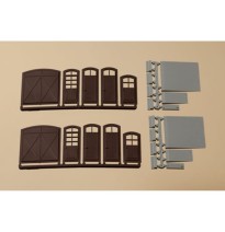 H0 Tore+Türen braun