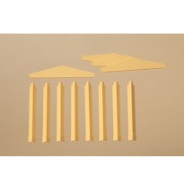 H0 Giebel und Ecksäulen gelb