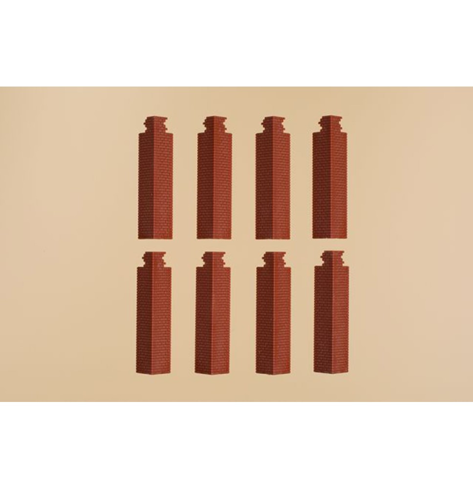 H0 Ecksäulen Obergeschoss rot