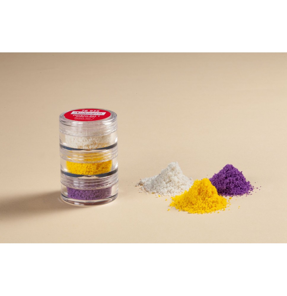 Flocken-Set 1 weiß-gelb-violett