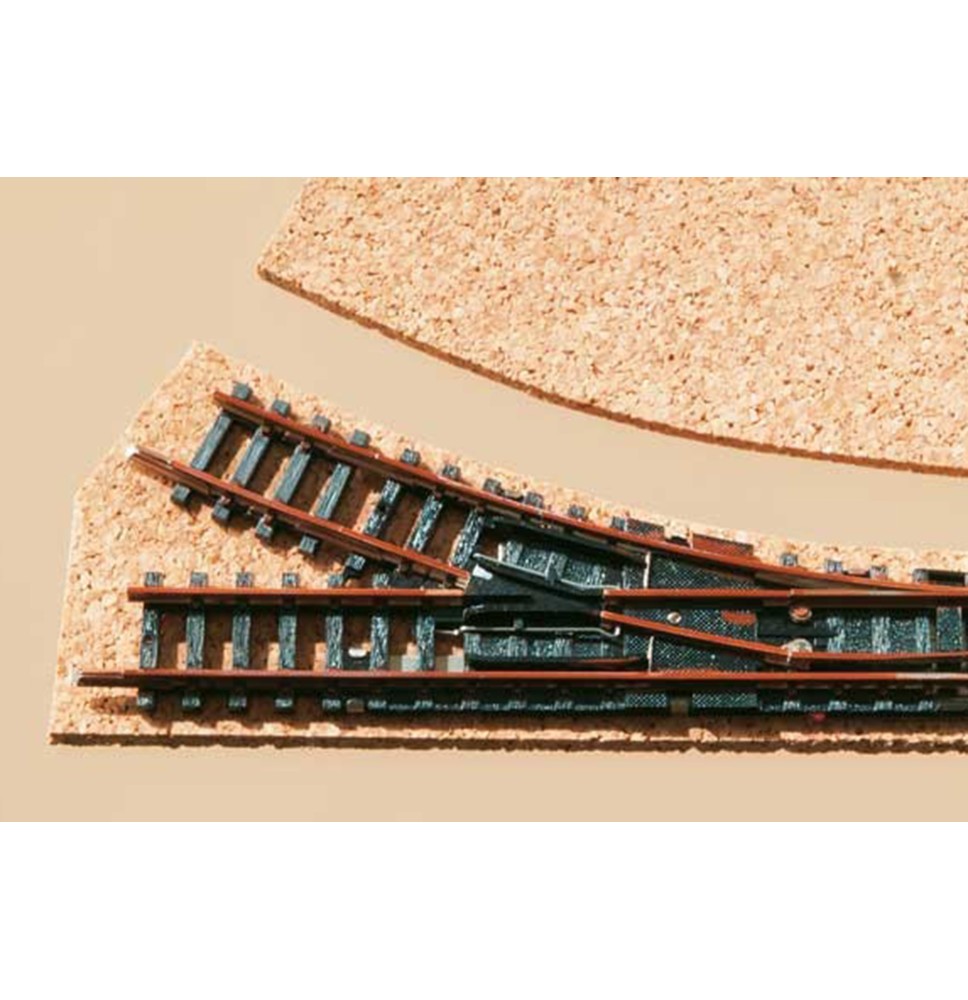 N Korkgleisbettung für Weichen