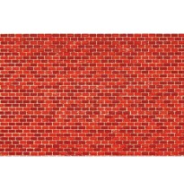 HT 1 Pappe Ziegelmauer rot