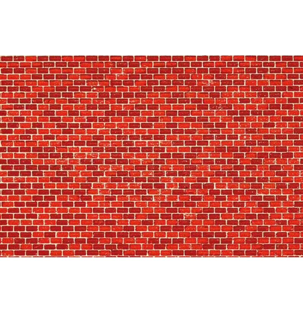 HT 1 Pappe Ziegelmauer rot