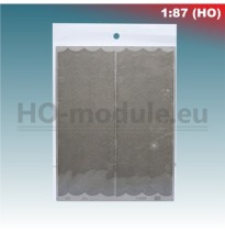 Straße gerade – kreisförmige Pflasterung