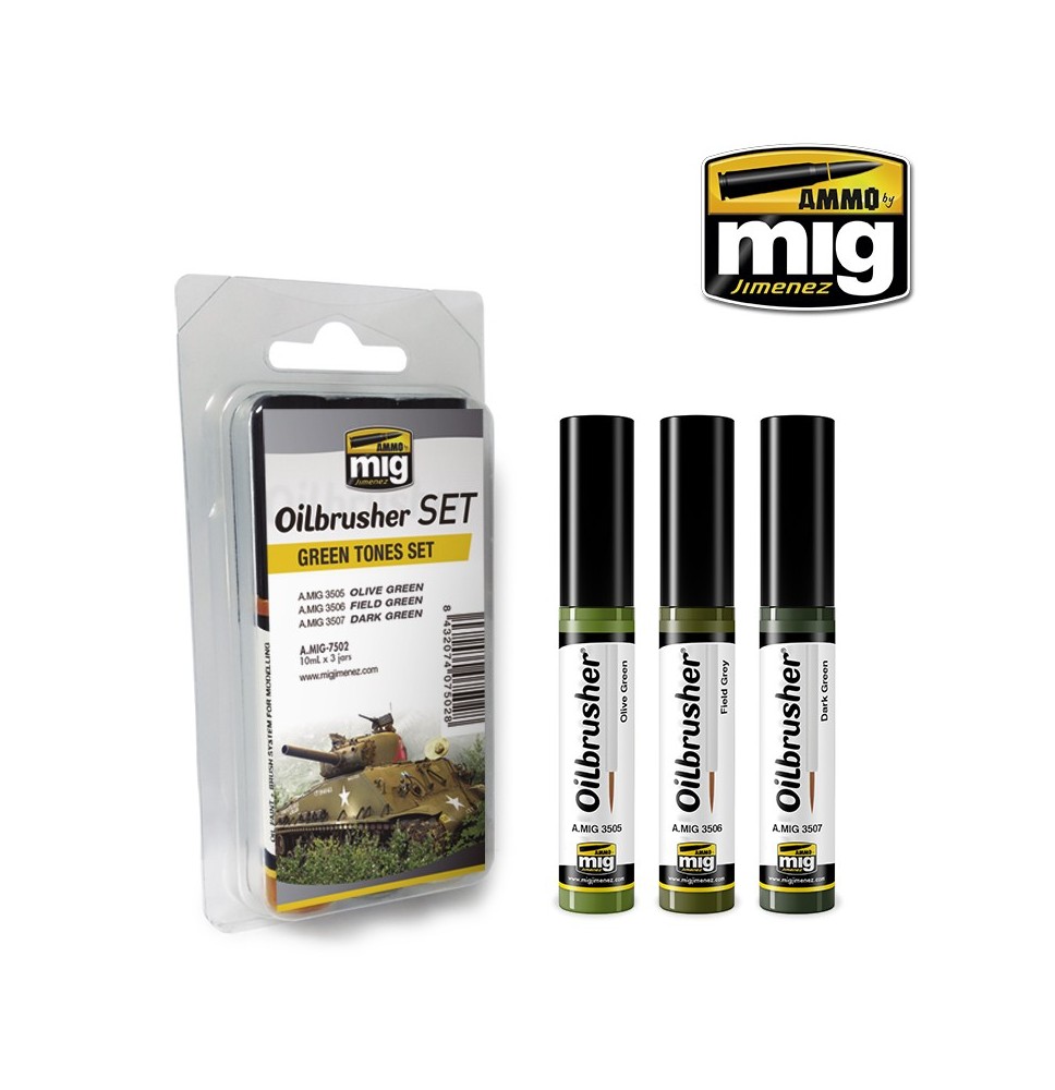 Green Tones OILBRUSHER SET