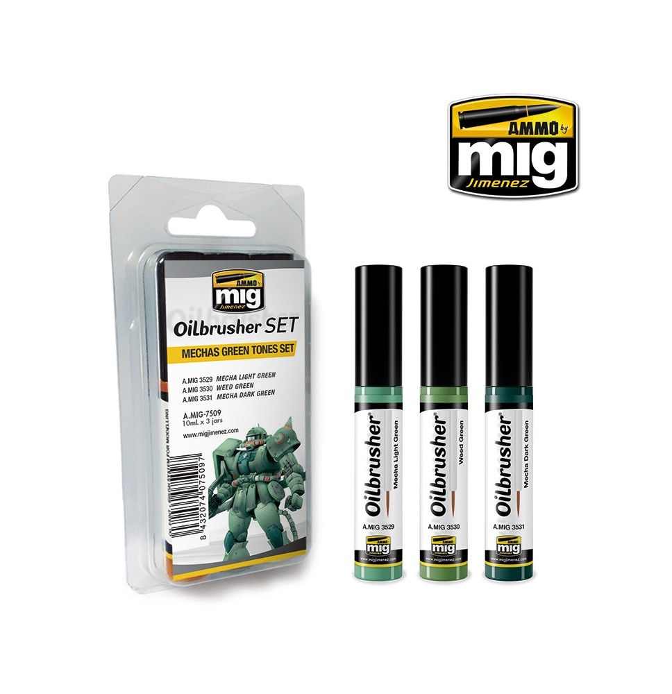 Mechas Green Tones OILBRUSHER SET