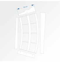 Modul mit Bogenradius 200 cm 30° – Endkopfteil B96 und F96