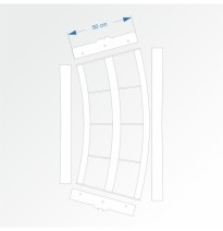 Modul mit Bogenradius 200 cm 30° – Endkopfteil E96 und E96
