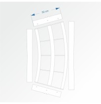 Modul mit Bogenradius 200 cm 30° – Endkopfteil F96 und F96