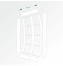 Modul mit Bogenradius 200 cm 30° – Endkopfteil F96 und F96