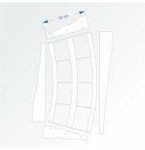 Modul mit Bogenradius 200 cm 30° – Endkopfteil B96 und B96