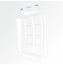 Modul mit Bogenradius 200 cm 30° – Endkopfteil B96 und E96