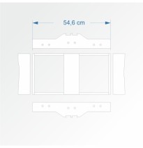 Modul gerade zweigleisig 30 cm – Endkopfteil 2D99 und 2D99