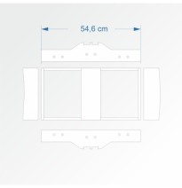 Modul gerade zweigleisig 30 cm – Endkopfteil 2D99 und 2D99