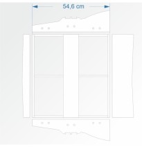 Modul gerade zweigleisig 60 cm – Endkopfteil 2B96 und 2B96