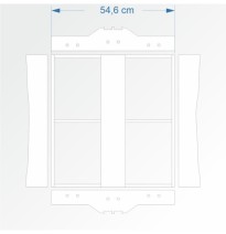 Modul gerade zweigleisig 60 cm – Endkopfteil 2D99 und 2D99