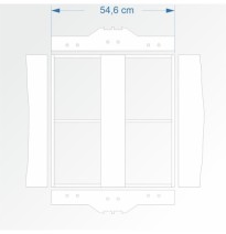 Modul gerade zweigleisig 60 cm – Endkopfteil 2D99 und 2D99