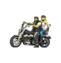 Chopper mit Rocker und Sozia