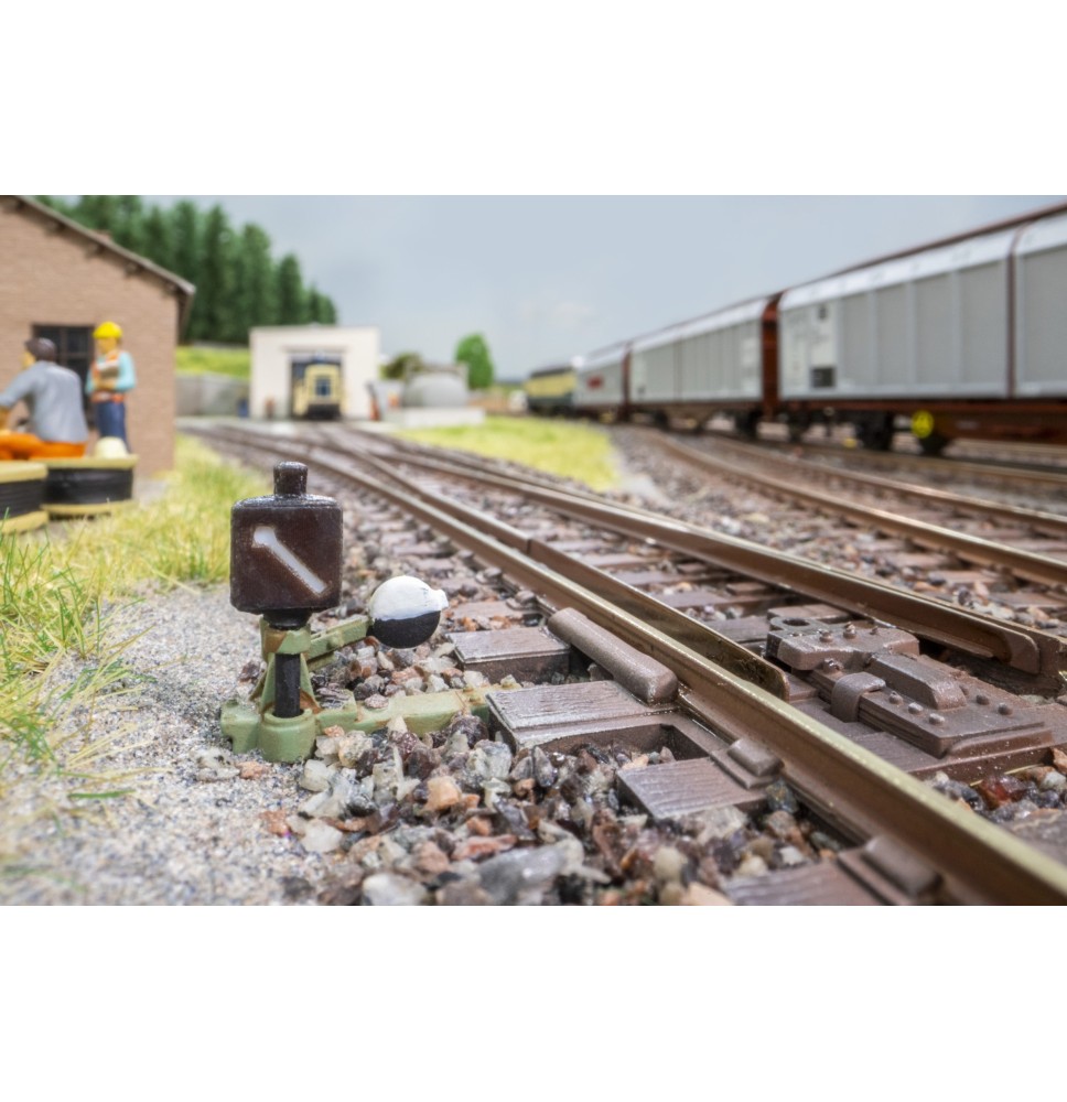 Stellhebel mit Weichenlaterne links