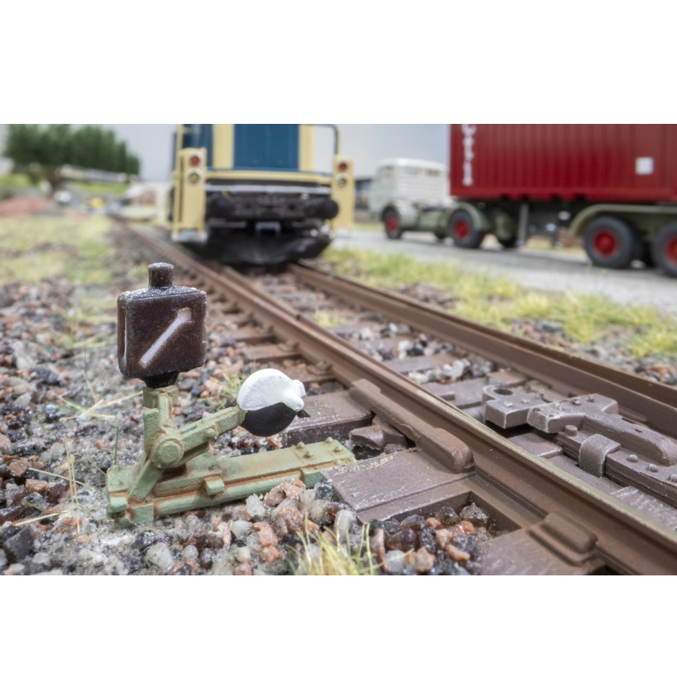 Stellhebel mit Weichenlaterne rechts