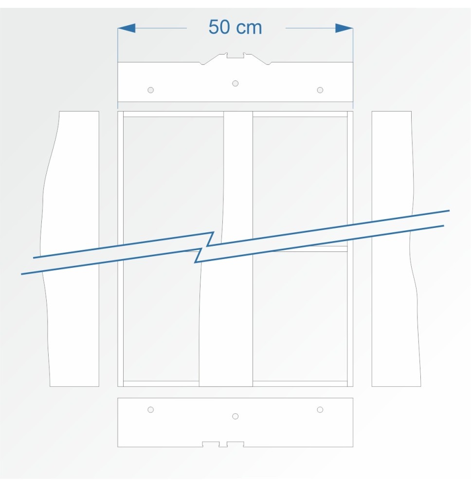 Modul gerade mit Übergang zu zweigleisigem Bahnhof 90 cm – Endkopfteil E96 und Bahnhof