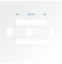 Modul gerade zweigleisig Bahnhof 15 cm – Endkopfteil Bahnhof und Bahnhof