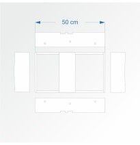 Modul gerade zweigleisig Bahnhof 30 cm – Endkopfteil Bahnhof und Bahnhof