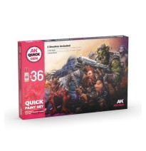 QUICK GEN SET 36 COLORS (2 BRUSHES)