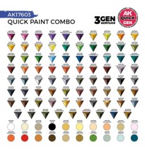 QUICK GEN COMBO SET 100 COLORS (80 QUICK GEN+20 ACRYLIC 3GEN+3 BRUSHES)