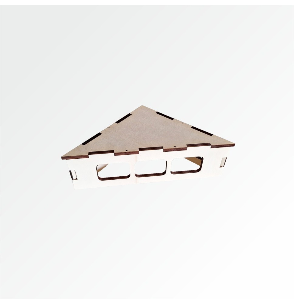 Unterbau-Bausatz für Modelleisenbahn 25x25 cm – Eckmodul 90°