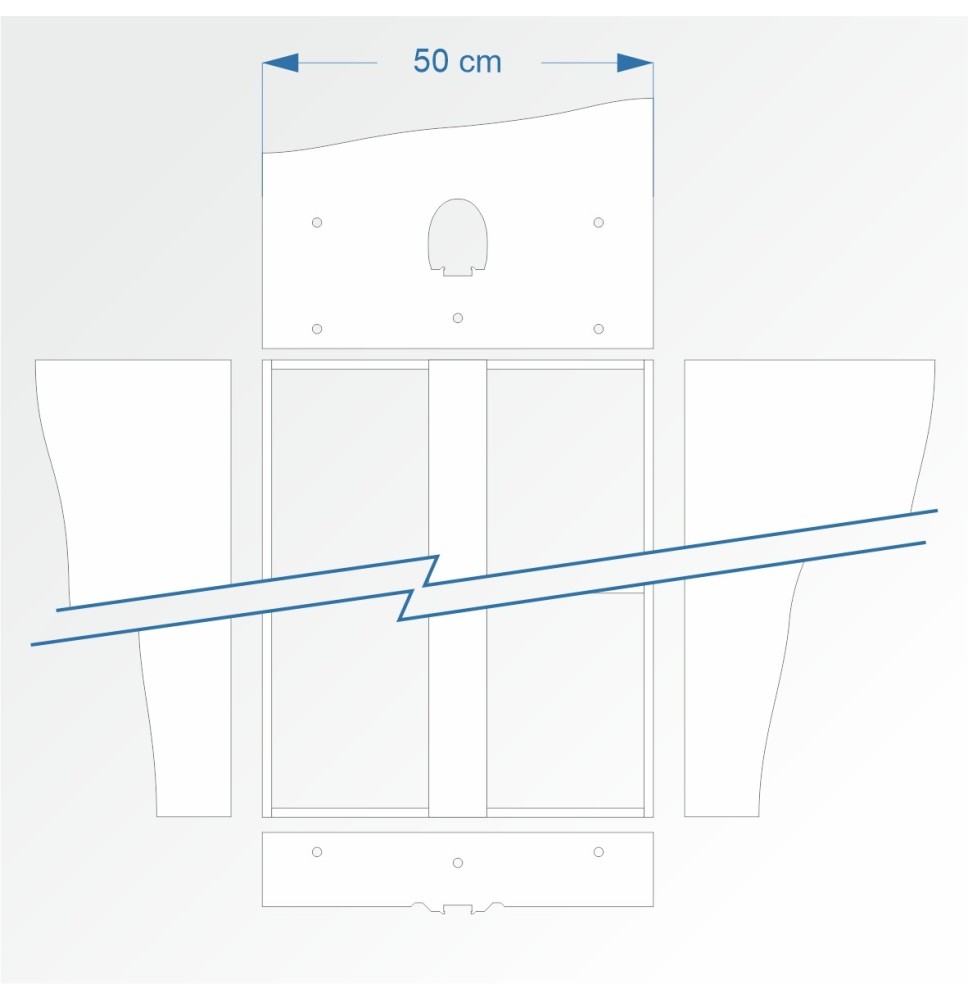 Modul mit Tunnel gerade 90 cm – Endkopfteil F96