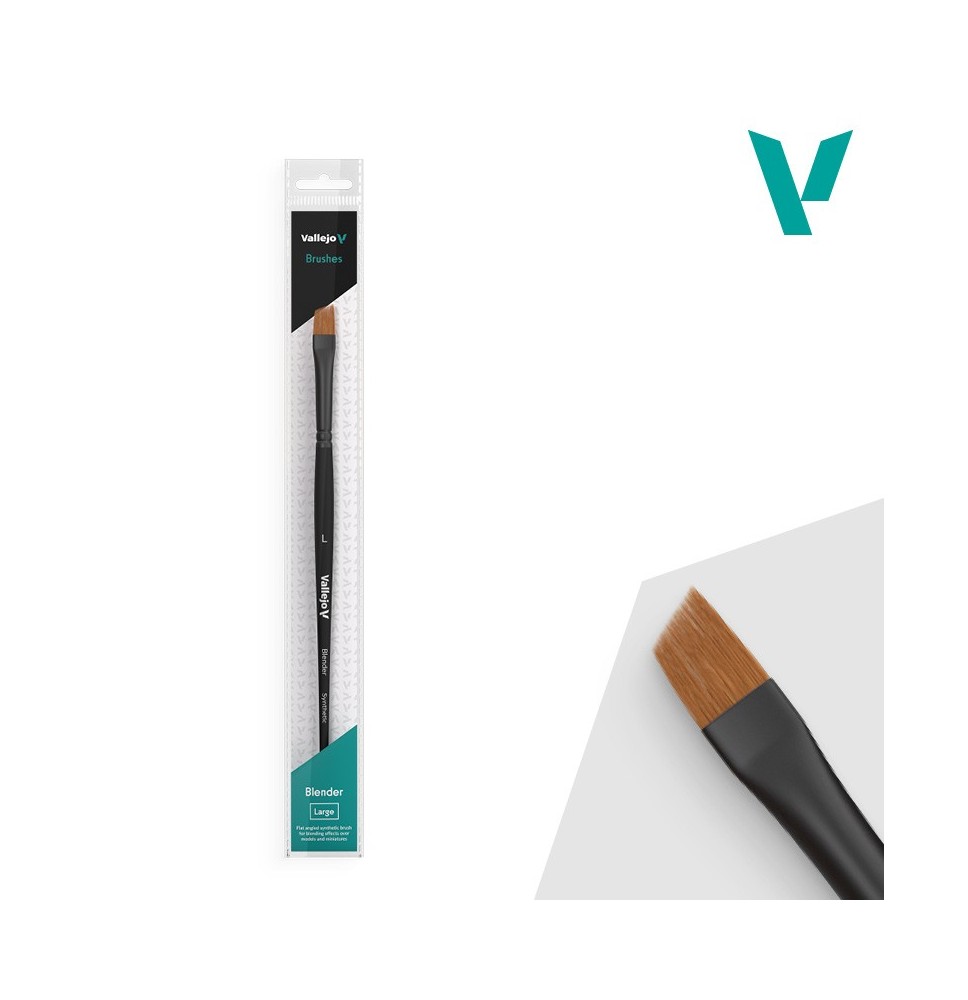 Vallejo Blender Flat Angled Synthetic Brush Large