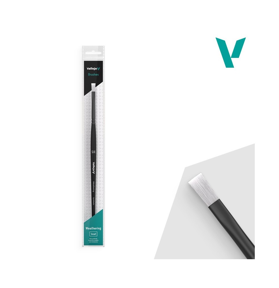 Vallejo Weathering Flat Synthetic Brush No. 4 (S)