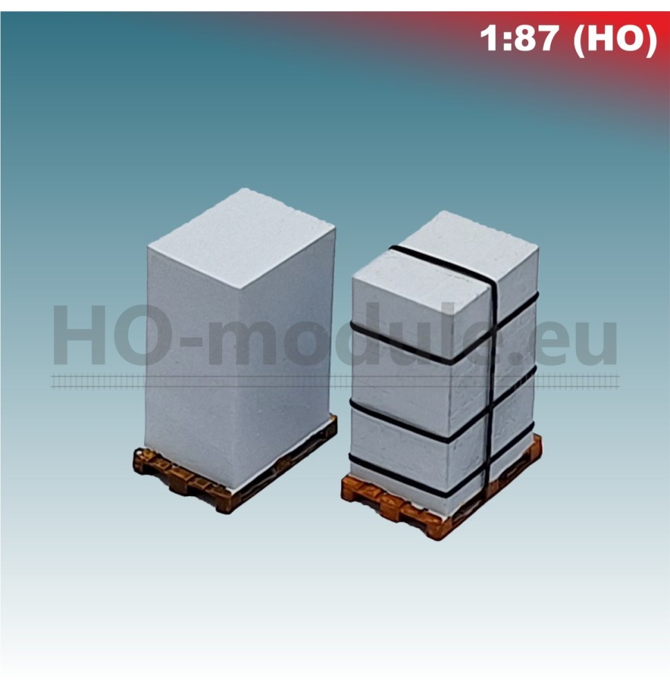 Porenbetonsteine palettiert