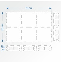 Unterbau-Bausatz für Modelleisenbahn 50x75 cm
