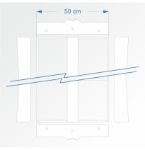 Modulbausatz gerade 90 cm – Endkopfteil E96 und E96