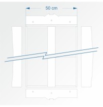 Modulbausatz gerade 120 cm – Endkopfteil E96 und E96