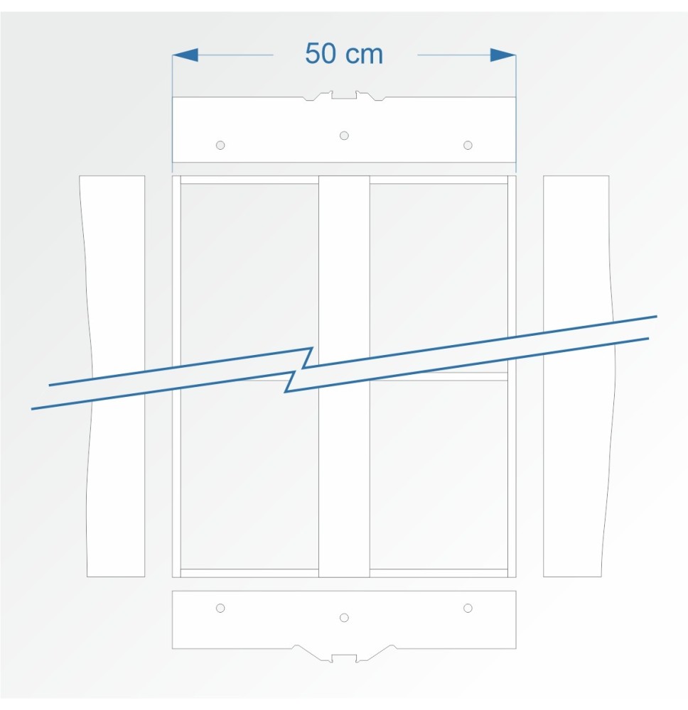 Modulbausatz gerade 120 cm – Endkopfteil E96 und F96