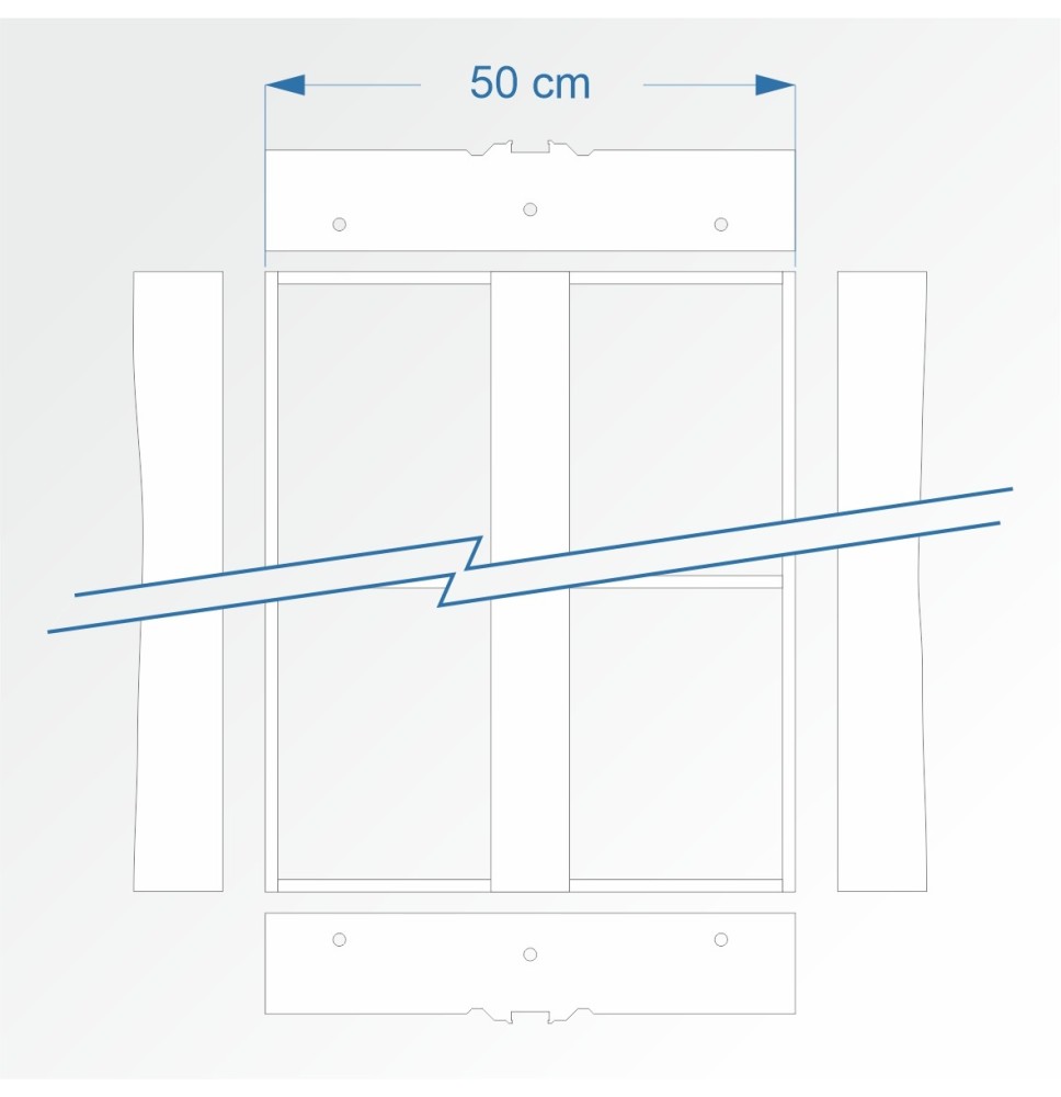 Modulbausatz gerade 120 cm – Endkopfteil F96 und F96