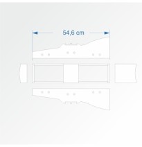 Modulbausatz gerade zweigleisig 15 cm – Endkopfteil 2B96 und 2B96